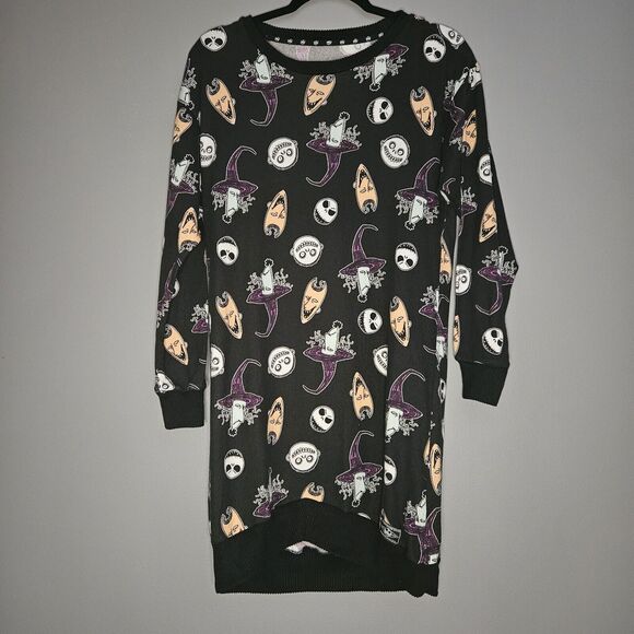 Disney Nightmare Before Christmas Women Long Sleeve Sleep Shirt Pajamas XS - Picture 1 of 6
